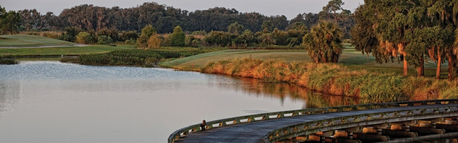 Golf Course Lake and Bridge